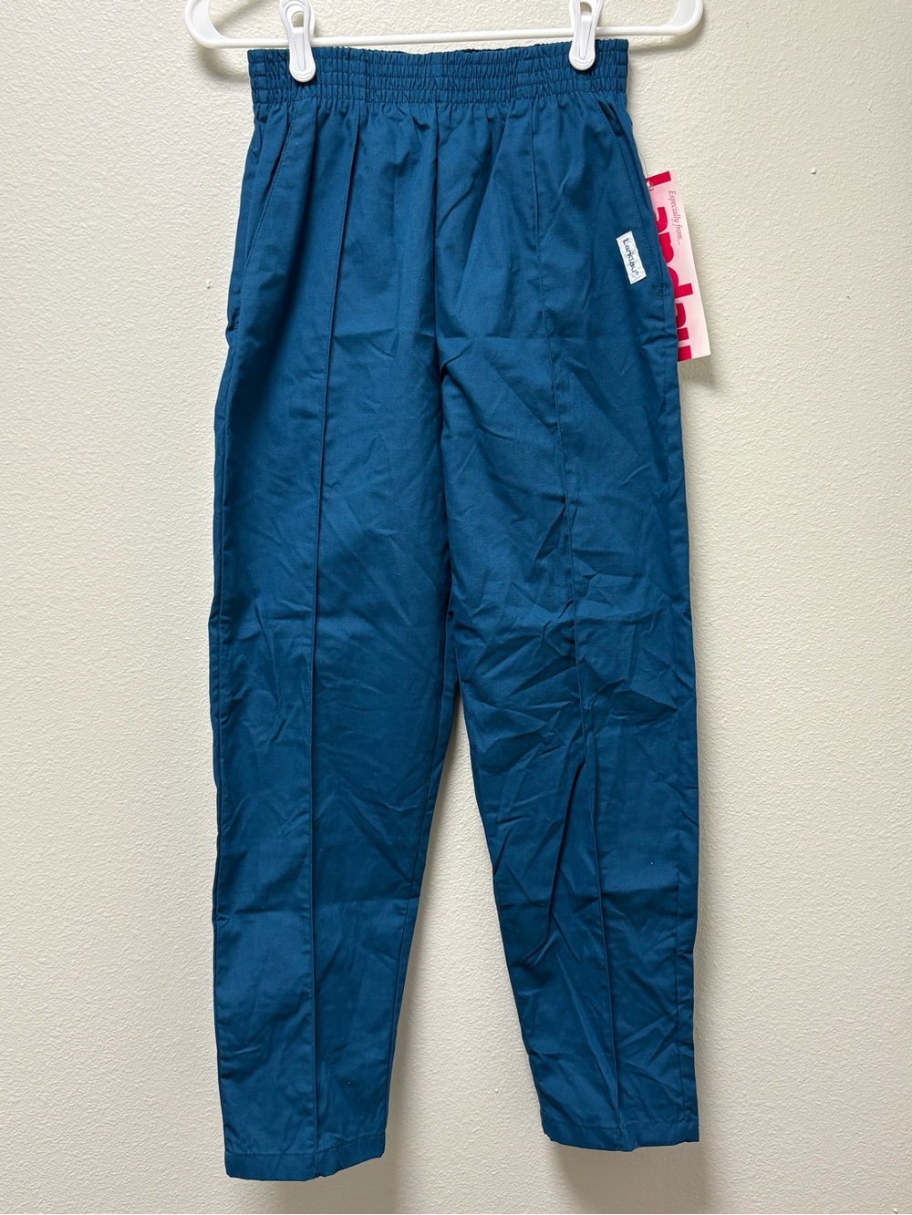 Landau Unisex Blue Cotton Scrub Pants Solid Elastic Waist P/XS 8320 CBP NWT